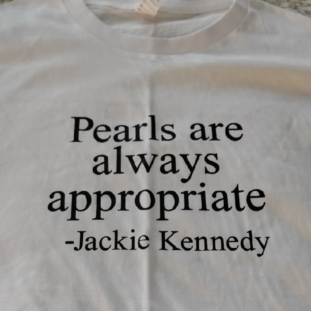 White Graphic Tee with Quote